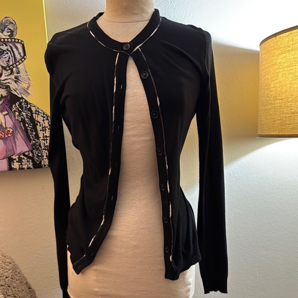 Burberry Black Button-Up Cardigan